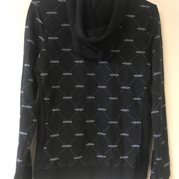 Adidas Women's XS Pullover Hoodie Sweatshirts W Core Fav Hdy, Black - Picture 3 of 4